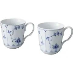 ロイヤルコペンハーゲン ブルーフルーテッド ティーカップ 2個セット