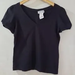agnes b. PARIS Vネック 半袖Tシャツ ブラック サイズ2のサムネイル