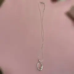 シルバーパール付きネックレス