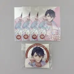 ♡ にじさんじ 夢追翔 8周年 メタルカード グリッター缶バッジ 5点