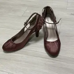 【極美品】アクシーズファム 華やかパンプス M パーティ ピンク グリッター