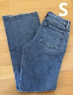 美品　GU スリムフレアジーンズ　フレアデニム　65 ブルー