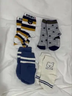 ベビー靴下11-13cm 4足セット ノーブランド&ミキハウス