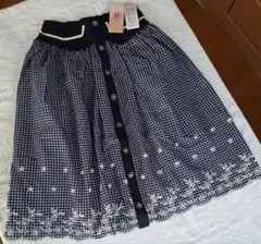タグ付き！axes femme POETIQUE ミモレ丈裾刺繍スカート Mのサムネイル