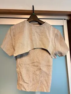 AMERI VINTAGE レイヤード 半袖Tシャツ グレーのサムネイル