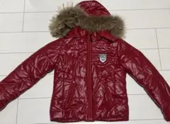 JENNI 赤 中綿コート ファー付き