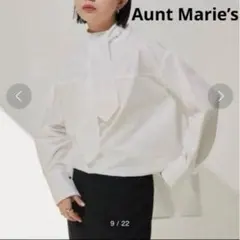 Aunt Marie's ボウタイブラウス 長袖 ホワイトのサムネイル