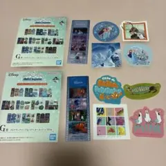 Disney 一番くじ G賞 クリアブックマーク＆ステッカーセット 2種