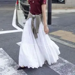 未使用級❣️IENA Luana コットンレース 巻きスカート インド綿 - メルカリ