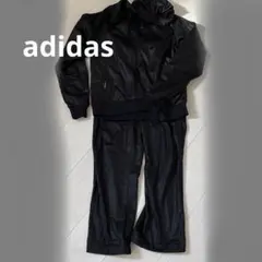 adidas ブラック ジャージ　セットアップ
