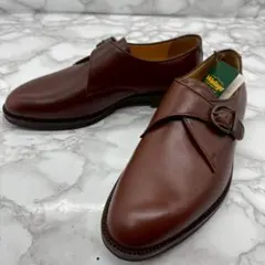 極美品✨アシックス ドレスシューズ ビジネス 革靴 モンクストラップ 25.5