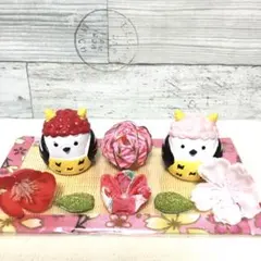 桜畳の上の節分シマエナガのサムネイル