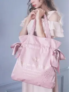 Maison de FLEUR Milkyway ダブルリボントートバッグ