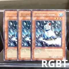 英語 遊戯王 スノーマンイーター RGBT 字レア 3枚