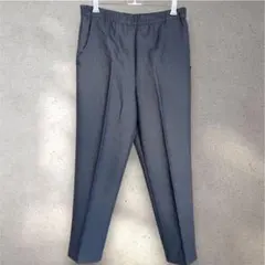 テーパードパンツ スラックス センタープレス ゴム イージーパンツ グレー M