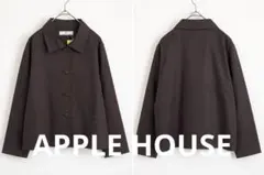 APPLE HOUSE 焦茶 襟付きジャケット 新品 綿混 日本製のサムネイル