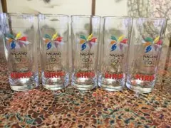 【昭和レトロ】KIRIN 長野オリンピック 1998 記念グラス 5客セット