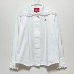 美品♡ヴィヴィアンウエストウッド　襟付きブラウス　レース　オーブ　刺繍のサムネイル