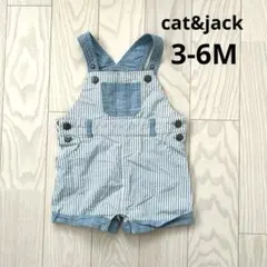 キャットアンドジャック　ロンパース　オーバーオール　3-6M    60  70
