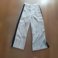 ワイドパンツ・イージーパンツ（ライトグレー×ブラック）