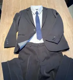 GLAZOS 卒業式　黒フォーマルスーツ ネクタイ　白シャツ150