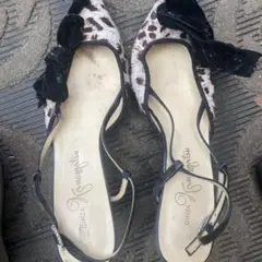 GINZAかねまつ　ヒョウ柄パンプス