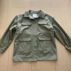 【美品】2wayミリタリージャケット アウター ベスト カーキ ジャケット