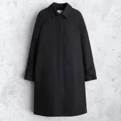 H&M ステンカラーコート　カーコート　黒　撥水　シンプル