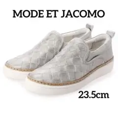 MODE ET JACOMOモード インソール入りメッシュスリッポン シルバー