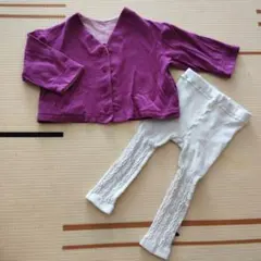 ユニクロ　ベビーキッズ服 カーディガン レギンス 2点セット