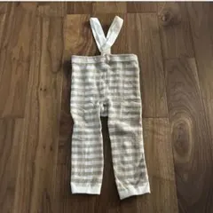 テータテート　サス付きレギンス　ベージュ　チェック　75