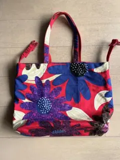 ハンドメイド　花柄トートバッグ