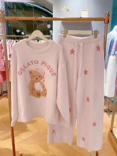 GELATO PIQUE クマプリント ルームウェアセット