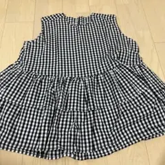 未使用　OF ROOM ギンガムチェック ティアード ノースリーブ