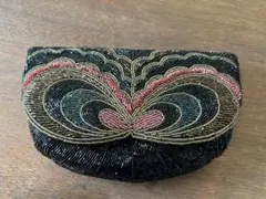 ビーズ刺繍 クラッチバッグ