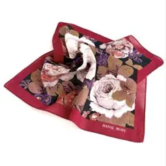 ヴィンテージ ⭐️ HANAE MORI ハナエ モリ 綿 大判 ハンカチ 花柄のサムネイル