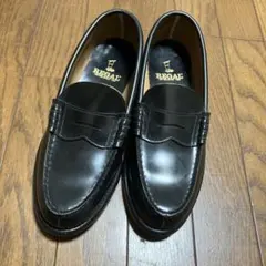 リーガル JB23 コインローファー ガラスレザー 黒 レザーソール 革靴