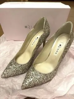 Diana ダイアナ グリッター パンプス 23cmブライダルシューズ