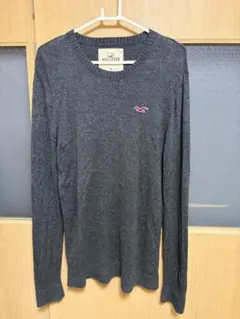 Hollister クルーネック ニット ダークグレー Mサイズのサムネイル
