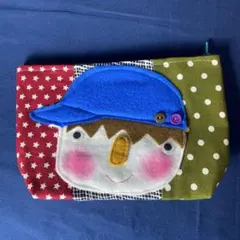キャラクター顔デザインポーチ
