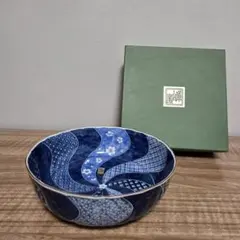 前畑陶器 庫山窯 染付 梅花祥瑞　菓子鉢