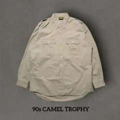 90s Camel Trophy サファリシャツ XL アドベンチャー 刺繍ロゴのサムネイル