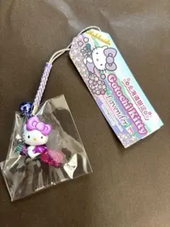 激レア　北海道限定　エゾシカハローキティ ストラップ 鹿の角 紫 激レア 北海道限定 エゾシカハローキティ ストラップ 鹿の角 紫