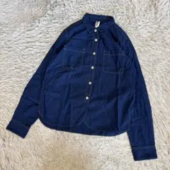 【美品】MHL. エムエイチエル デニムシャツ インディゴ 日本製 サイズIIのサムネイル