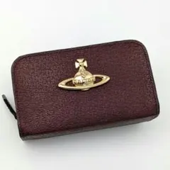 ヴィヴィアンウエストウッド マルチポーチ バーガンディ ビッグオーブ ゴールド