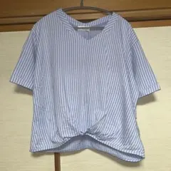 BEAMS HEART ストライプ Vネック カットソーＭのサムネイル
