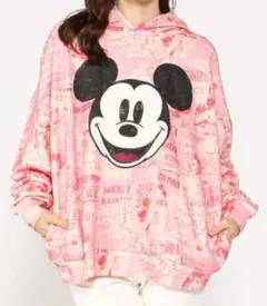 --ひろみ様ご購入用-スウェットロングスリーブ ミッキーマウス パーカー ピンク