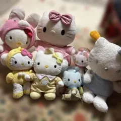 ハローキティ ぬいぐるみ マスコット まとめ売り 7点セット
