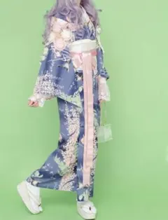 豆千代モダン】藤とツバメ セオα浴衣・夏着物（完売品） - メルカリ