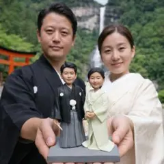 似顔絵オーダー 婚約祝い カップル人形